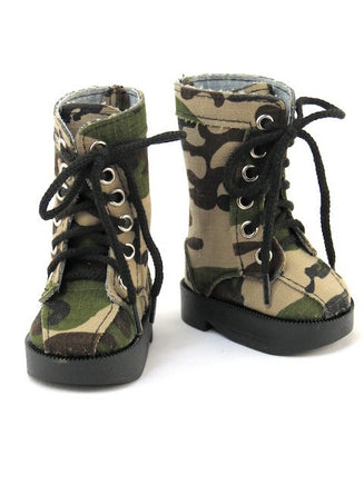 Forest Green Camouflage Boots Fits 18" American Girl Doll Clothing Shoes1