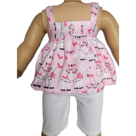 Pink Llama Capri Pant Set Fits 18" American Girl Doll Clothes2