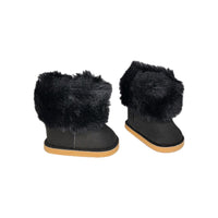 Black Furry Boots Fits 18" American Girl Doll Clothes Shoes0