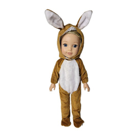 Brown Bunny Costume Fits 14.5" Wellie Wisher American Girl Doll Clothing0