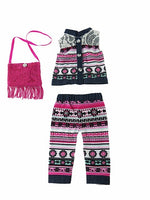 Tribal Print Pant Set Purse Fits 18" American Girl Doll Clothing1