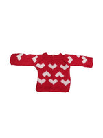 Red Sweater With White Hearts Fits 18" American Girl Doll Clothing1