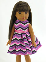 Chevron Pattern Dress Fits 14.5" Wellie Wisher American Girl Doll Clothing0