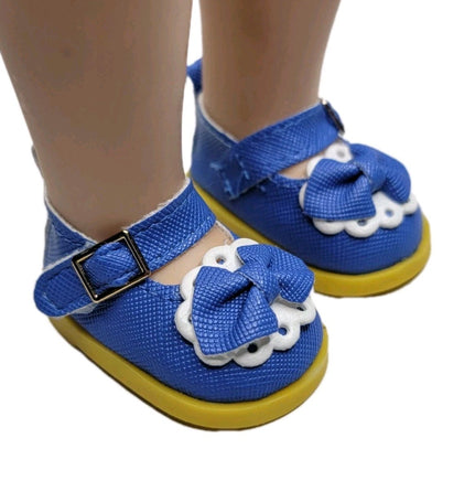 Blue Bow Mary Jane Dress Shoes Fits 14.5" Wellie Wisher American Girl Doll Shoes1
