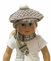 Knit Hat & Scarf Set Fits 18" American Girl Boy Doll Clothing0