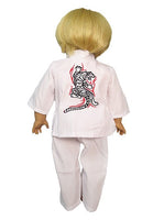 Karate Uniform Belts Pant Set Fits 18" American Boy Girl Doll Clothing1