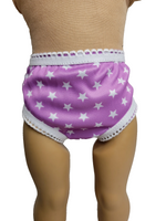 3 Pair Of Star Underwear Pink Blue Lavender Fits 18" American Girl Doll Clothing2