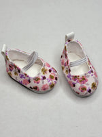 Pink Floral Slip On Shoes Fits 14.5" Wellie Wisher American Girl Doll Shoes2