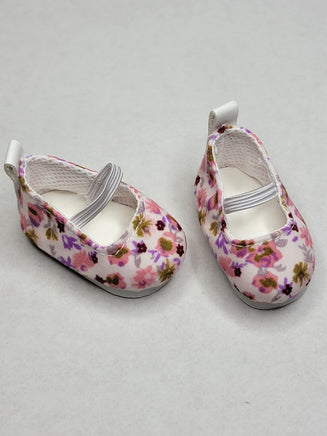Pink Floral Slip On Shoes Fits 14.5" Wellie Wisher American Girl Doll Shoes2