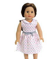 Red And Blue Polka Dot Dress Fits 18" American Girl Doll Clothing0