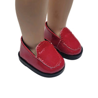 Red Loafers Fits 14.5" Wellie Wisher American Girl Doll Shoes0