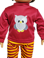 Owl Pajama Pant Set Fits 18" American Girl Doll Clothing1