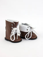 Brown Snow Boots Fits 18" American Boy Girl Doll Shoes1