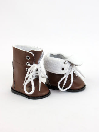 Brown Snow Boots Fits 18" American Boy Girl Doll Shoes1