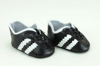 Black and White Soccer Shoes Fits 18" American Boy Girl Doll Shoes1