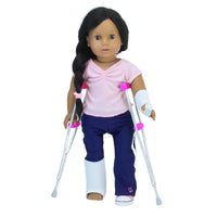 Doll Cast & Crutches 4pc Medical Set Fits 18" American Girl Doll Accessories2