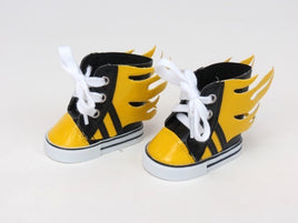 Yellow Flaming Sneakers Fits 18" American Boy Girl Doll Shoes0