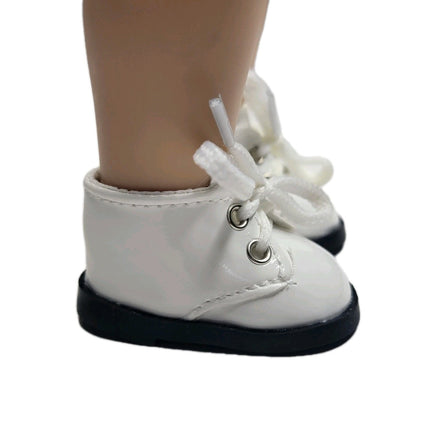 White Shoes Fits 14.5" Wellie Wisher American Girl Doll Shoes1