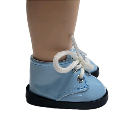 Light Blue Shoes Fits 14.5" Wellie Wisher American Girl Doll Shoes2