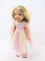 Pastel Fairy Costume Dress Fits 14.5 Wellie Wisher American Girl Doll Clothing1