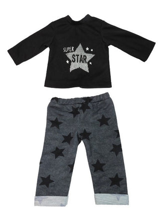Gray Super Star Pant Set Fits 18" American Girl Boy Doll Clothing1