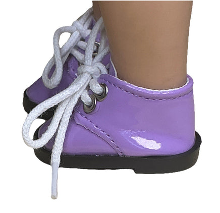Purple Shoes Fits 14.5" Wellie Wisher American Girl Doll Shoes1