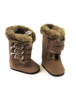 Brown Fur Boots Fits 18" American Girl Doll Clothing Shoes1