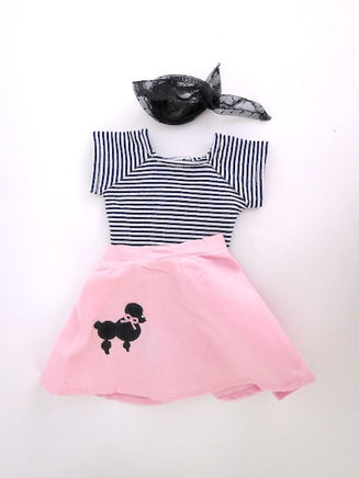 Pink 50's Poodle Skirt Outfit Saddle Shoes Fits 18" American Girl Doll Clothing1