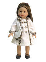 Leopard Trim Coat and Purse Outerwear Fits 18" American Girl Doll Clothing1