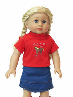 Red Horse Western Skirt Set Cowboy Boots Fits 18" American Girl Doll Clothing1