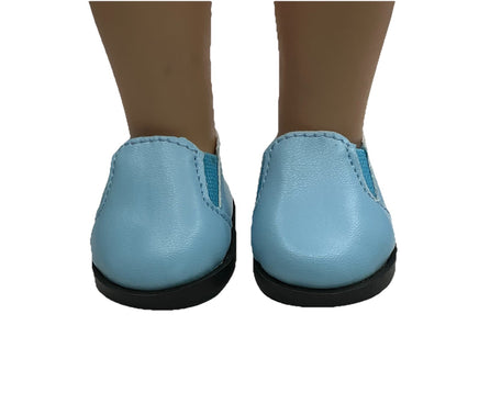 Blue Slip On Shoes Fits 14.5" Wellie Wisher American Girl Doll Shoes1