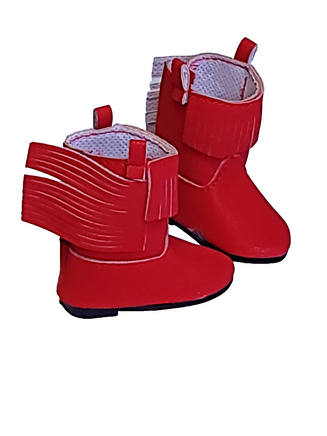Red Fringe Cowboy Boots Fits 14.5" Wellie Wisher American Girl Doll Shoes0