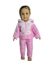 Pink Snowsuit Coat & Snow Pants Fits 18" American Girl Doll Clothes1