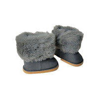 Grey Fur Boots Fits 18" American Girl Doll Clothes Shoes1