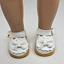 White Mary Jane Dress Shoes Fits 14.5" Wellie Wisher American Girl Doll Shoes0
