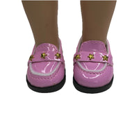 Pink Star Loafers Fits 14.5" Wellie Wisher American Girl Doll Shoes.0