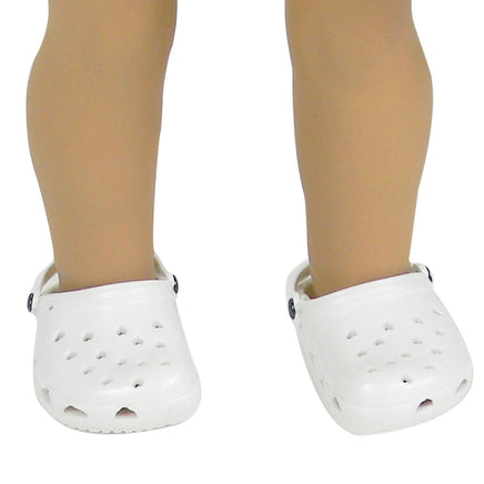 Hot Pink And White Heart Clogs Fits 18" American Girl Doll Clothing Shoes2