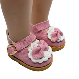 Pink Mary Jane Dress Shoes Fits 14.5" Wellie Wisher American Girl Doll Shoes0