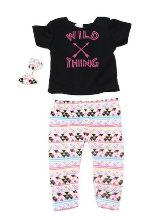 Wild Thing Tribal Print Pant Set Fits 18" American Girl Doll Clothing1