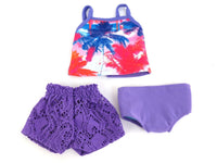 Paradise Palm Tree 3pc Bathing Suit Fits 18" American Girl Doll Clothing2