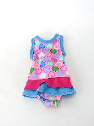 Colorful heart  Swimsuit Fits 14.5" Wellie Wisher American Girl Doll Clothing1