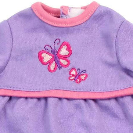 Lavender & Pink Butterfly Sleeper Fits 15" Bitty Baby American Girl Doll Clothes1
