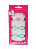 Pink And Teal Glasses 3 Pack Fits 18" American Girl Doll Clothing1
