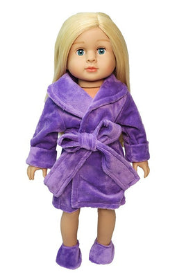 Purple Bathrobe Fits 18" American Girl Doll Clothing0