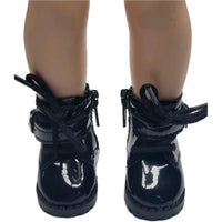 Black Buckle Boots Fits 14.5" Wellie Wisher American Girl Doll Shoes3