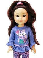 Tribal Fox Pant Set Fits 14.5" Wellie Wisher American Girl Doll Clothing1