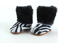 Zebra Print Furry Boots Fits 18" American Girl Doll Clothing Shoes1