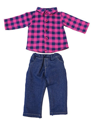 Pink and Navy Pant Set Fits 14.5" Wellie Wisher American Girl Doll Clothes2