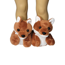 Fox Slippers Fits 18" American Girl Doll Clothes Shoes0
