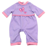 Lavender & Pink Butterfly Sleeper Fits 15" Bitty Baby American Girl Doll Clothes3